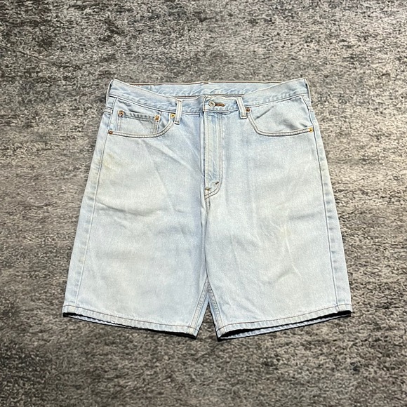 Levi's 505 Denim Shorts Mens 36 Blue Regular Fit Jorts Vintage Y2K - Picture 2 of 14